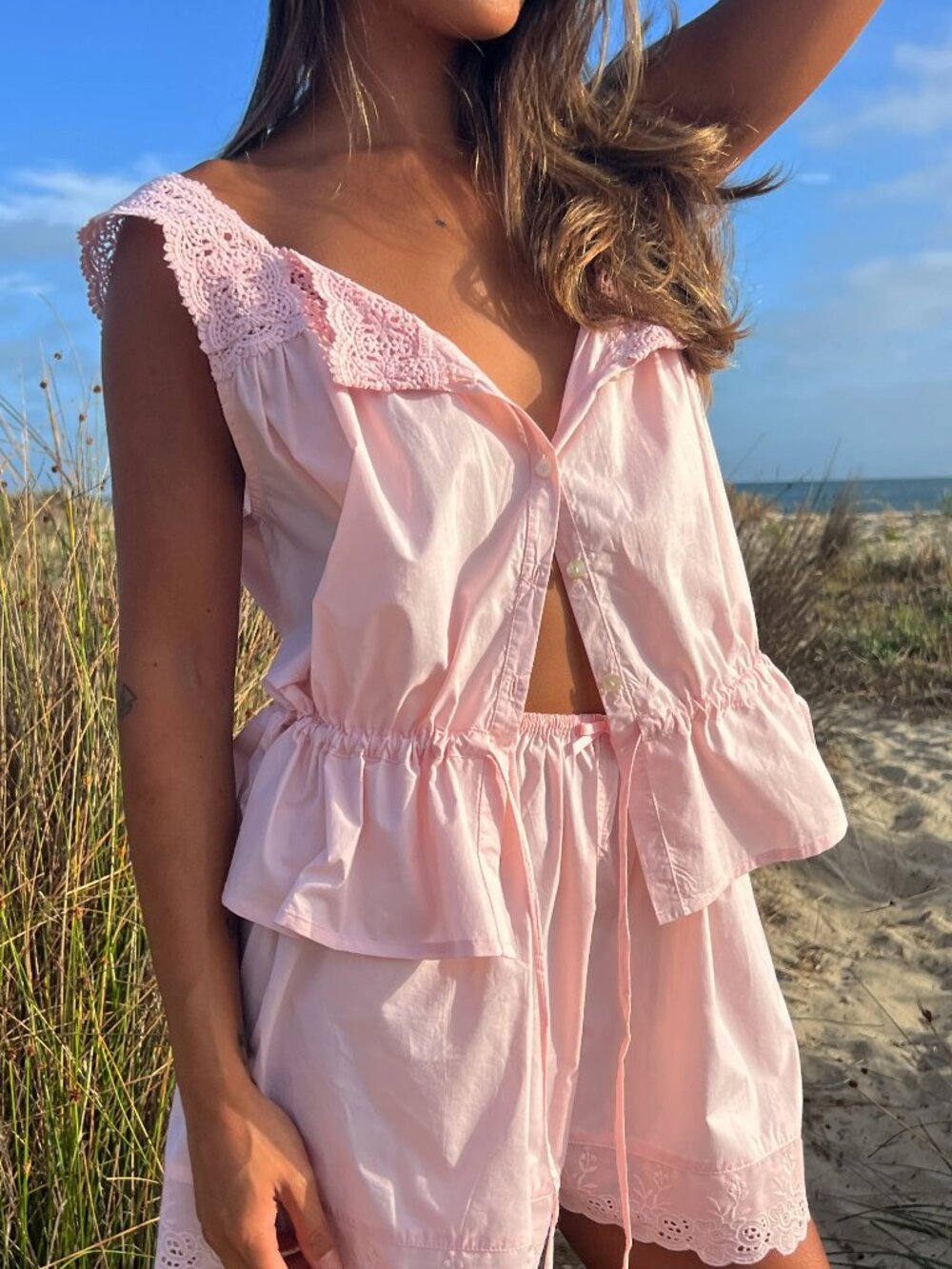 Laneway the Label Cotton Chemise in Blush